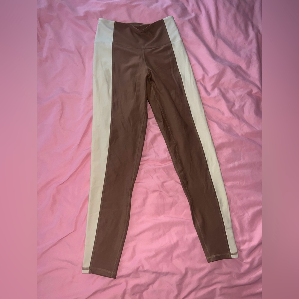Abercrombie brown and tan yoga leggings